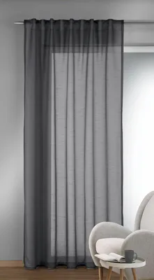 Produktbild von Fertigschal verdeckte Schlaufen "Livia" -  Größe (HxB): 245x135cm Farbe: Anthrazit