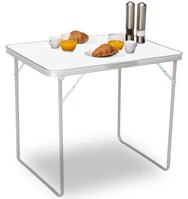 Image de Table pliante pour camping - 80 x 60 x 70 cm - Aluminium