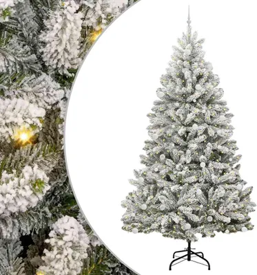 Immagine prodotto di vidaXL Albero di Natale artificiale verde e bianco 270 cm PVC e metallo