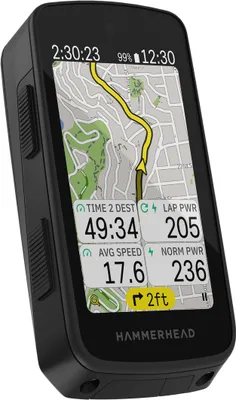 Image de Ordinateur de vélo Hammerhead Karoo GPS noir, fixation 31,8mm