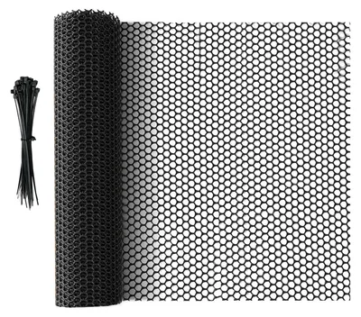 Zdjęcie produktu dla Siatka ogrodzeniowa - 10 m x 40 cm - Tworzywo sztuczne - Czarna - Do przycinania - Ochrona drzew i ogrodzenie dla zwierząt