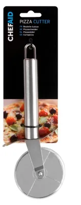 Pizzasnijder RVS mit Fingerschutz, Antirutschgriff, spülmaschinengeeignet