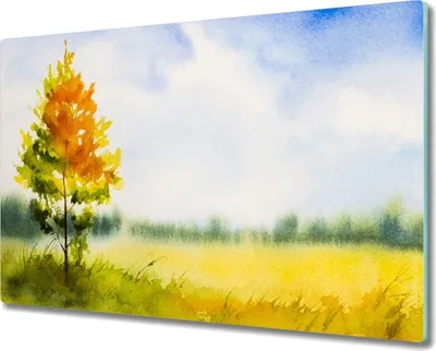 Produktbild von Coloray Schneidebrett Herdabdeckplatte 80x52 cm Kochplattenabdeckung Hackbrett Küchenbrett - Baum Himmel