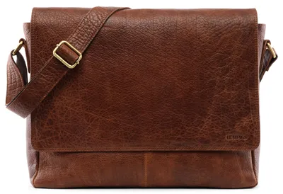 Produktbild von LEABAGS Leder Umhängetasche Herren & Damen I Messenger Bag mit Schultergurt I Echtleder Laptoptasche - Gut