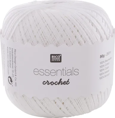 Produktbild von Rico Design Essentials Crochet, 50 g Weiß