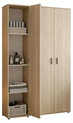 Produktbild von Casciano - Großer Mehrzweckschrank, 100x190h cm, Eichebraun, 9 Regale