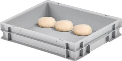 Produktbild von Pizzaballenbox ohne Deckel | HxBxT 7,5x30x40cm | 9 Liter | Teigwanne für Pizzateig, Stapelbare Pizzabox, Gärbox für Sauerteig Brotteig Teig-Gärbox