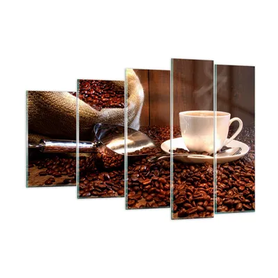 Produktbild von Bilder auf glas - Cup Samen Coffe - 150x100cm - Glasbilder - Wandbilder - Kunstdruck - zum Aufhängen bereit - Wanddekoration aus Glas - Glas Bilder - Wandbild auf Glas - 5 Teile - GEG150x100-0158