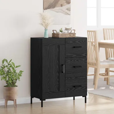 Produktbild von vidaXL Sideboard Schwarz Eichen-Optik 69.5 x 34 x 90 cm Holzwerkstoff