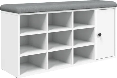 Obrázok produktu pre Lavička na topánky biela 102x32x50 cm kompozitné drevo