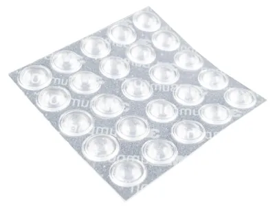 Produktbild von Transparente, selbstklebende Gummipuffer, 25 Stück | 8 mm Stoßdämpfer | Türpuffer aus Gummi | Möbelpuffer, Schutzpuffer, Silikonpuffer, Gummipuffer, Stoßdämpfer, Wandpuffer