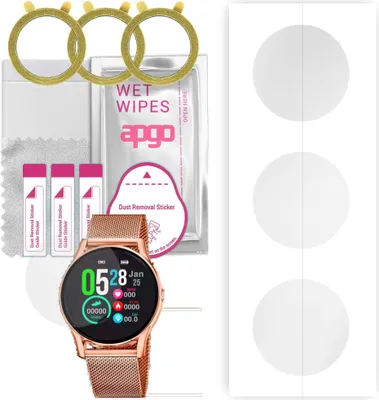 Produktbild von apgo 3 Stück Schutzfolie, klar, kompatibel mit Lotus Smartwatch 50001/A Smartwatch, Hydrogel Displayschutzfolie mit Positionierhilfe, Displayfolie, robust und kratzfest