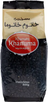 Produktbild von Khanum Khanuma - Schwarze Schildkrötenbohnen 800gr