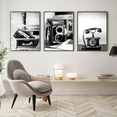 Obrázek produktu pro Trayosin plakát sada 3 vintage obrázků na zeď bez rámu 40x50cm