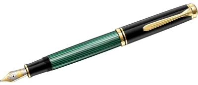 Produktbild von Pelikan M800, Schwarz, Gold, Grün, Integriertes Befüllsystem, Gold, Kursiv nib, Gold/Rhodium, Fettdruck