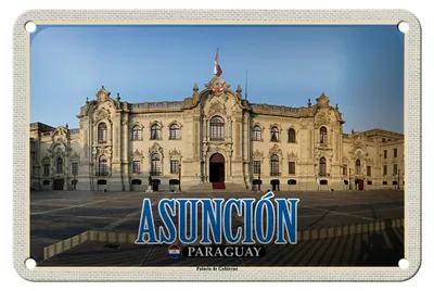 Produktbild von Blechschild Reise 18x12cm Asuncion Paraguay Palacio de Gobierno