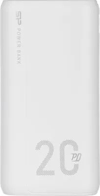 Produktbild von SILICON POWER QS15 Powerbank Akkuladegerät 20000 mAh 2x USB QC 3.0 1x USB-C PD (SP20KMAPBKQS150W) Weiß