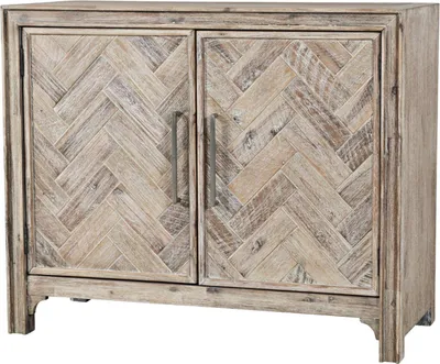 Image de FURNLUX Buffet Avola Beige 102cm / Couleur principale : Beige / Dimensions : 102 x 82 x 38 cm