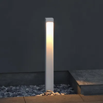 Immagine prodotto di doporro Lampione da Giardino 60 cm IP65 con LED 5W 3000K šC Paletto Luminoso da Esterno in Alluminio Bianco Opaco per Sentieri, Vialetti, Terrazze e Cortili, Design Moderno