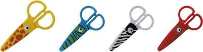 Image de Ciseaux en plastique 12 cm Animaux Flamant