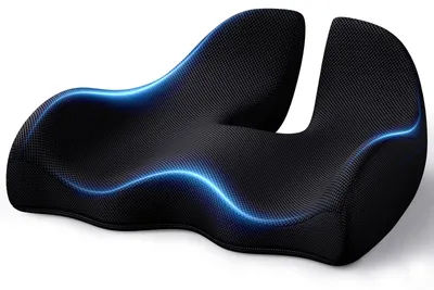 Sitzkissen U-förmig, ergonomisch, Schmerzlinderung, Schwarz