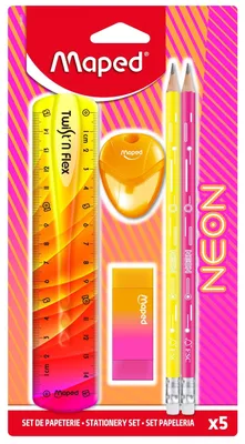 Immagine prodotto di Set di cancelleria scolastica neon 5el MAPED