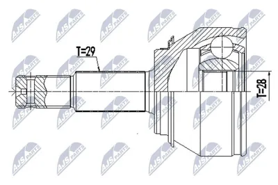 Produktbild von NTY Gelenksatz Antriebswelle Radseitig für NISSAN Qashqai II (J11, J11) NPZ-NS-098