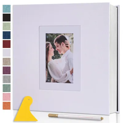 Selbstklebendes Fotoalbum 33x32 cm, 60 Seiten, Weiß