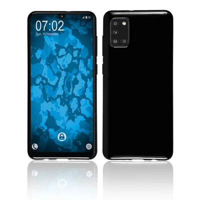 Produktbild von PhoneNatic Case kompatibel mit Samsung Galaxy A31 - schwarz Silikon Hülle crystal-case Cover