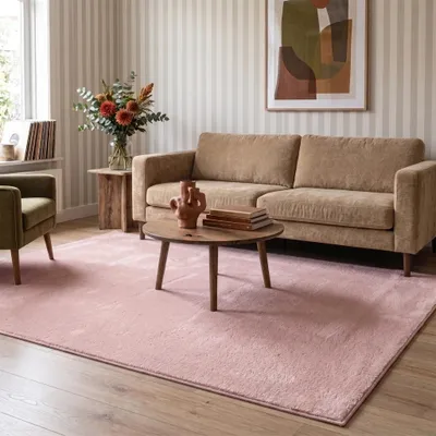 Produktbild von Volero - Waschbarer Teppich - Vivid Rosa - 120x170 cm - Wohnzimmer, Esszimmer, Kinderzimmer, Schlafzimmer - Klassik, Ländlich, Modern, Skandinavisch