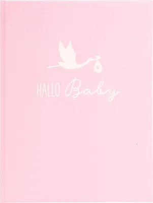 Produktbild von Goldbuch Babytagebuch Storch rosa 21x28 cm 44 illustrierte Seiten