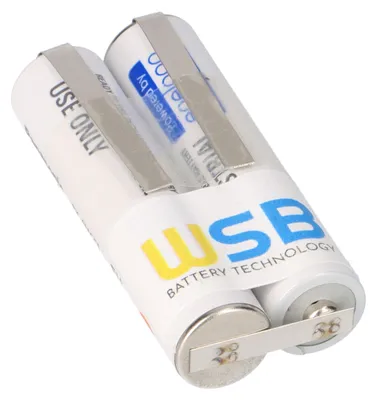 Produktbild von Akkupack passend Philips Rasierer BT9290 Akku 2,4 Volt 800mAh AAA 44,5 x 21x10,5mm mit Lötfahnen 2mm