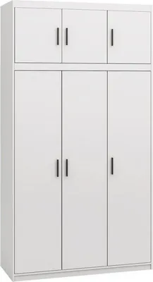 Obrázok produktu pre Šatníková skriňa 133 cm do spálne s nadstavbou ARCATA - biela