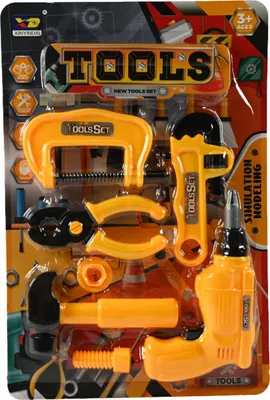 Produktbild von Kinder Werkzeugset mit Bohrmaschine - Handwerker Spielzeug für kleine Heimwerker