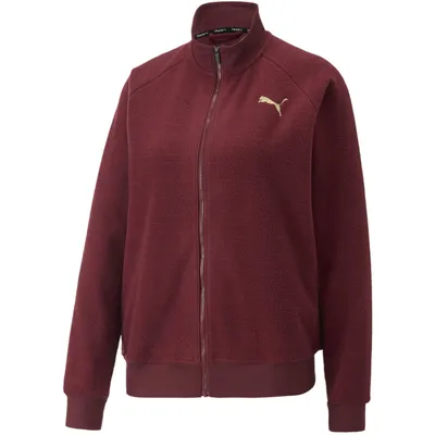 Produktbild von PUMA FIT Sherpa Trainingsjacke Damen aubergine/puma team gold S