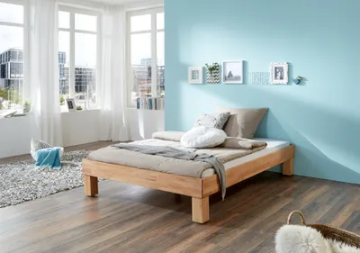 Produktbild von Relita Futonbett Manuela, ohne Kopfteil, aus Kernbuche 90 x 200 cm, massiv geölt