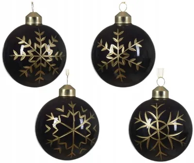 Productafbeelding van Kerstbal, zwart, glanzend, glas, 8 cm, 1 stuk.