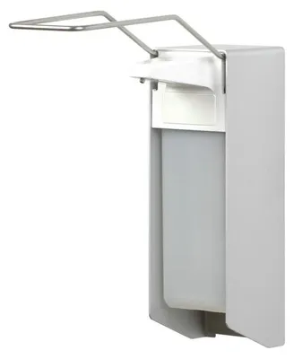 Manual Euro dispenser with a 1000 ml capacity and extra-long double lever – ideal for intensive care units, operating rooms, nursing and examination rooms.