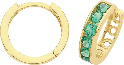 Produktbild von Schöne 9 Karat (375) Gold Damen - Ohrklemme mit Zirkonia - 10mm*2mm; TRS37488