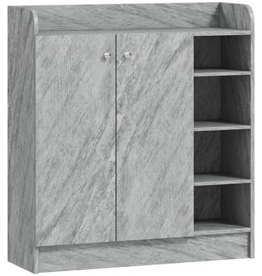 Obrázok produktu pre Skriňa na topánky pre 12 párov topánok s otvorenými priehradkami | Farba: Sivá | Rozmery: 83 x 30 x 90 cm