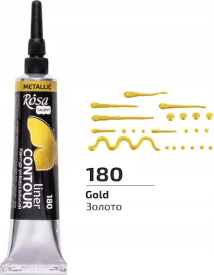 Immagine prodotto di Vernice acrilica contorno oro metallizzato n.180 20 ml Rosa Talent Koh-i-noor