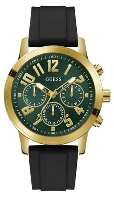 Produktbild von Guess Herren Armbanduhr schwarz und grün Parker GW0708G2