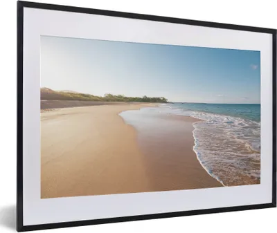 Produktbild von MuchoWow® Gerahmtes Poster Strand - Sand - Himmel 60x40 cm - Poster mit Schwarzem Bilderrahmen Wandposter Rahmen Foto Bilder - Schlafzimmer - Plakat in Rahmen - Drucken