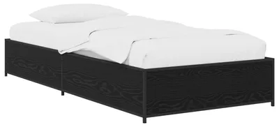Zdjęcie produktu dla Rama łóżka vidaXL z czarnego dębu, 80 x 200 cm, materiał drewnopochodny