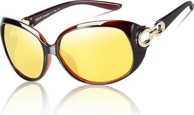 Zdjęcie produktu dla DUCO Damskie okulary polaryzacyjne do jazdy nocą żółte