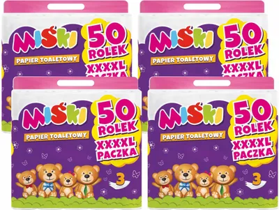 Produktbild von Toilettenpapier 50R MIŚKI 3W – 200 Rollen