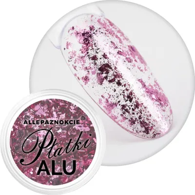 Image de Nail Dust Metallic Alu Flakes AllepaNails Intriguing Pink 0,2 g No. 4