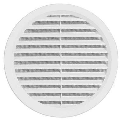 Productafbeelding van Ventilatierooster Haco rond met gaas VM-O 100 mm - wit 0409