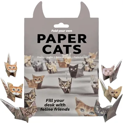 Origami-Set 50 Blatt Papier Katzen falten 3D Figuren Basteln