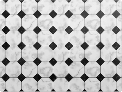 Produktbild von Geometrisches Fliesenmuster – Bodenschutzmatte – Rutschfest – Schutzmatte für Büro – Vinylmatte – Stuhlunterlage  – 120 x 90 cm